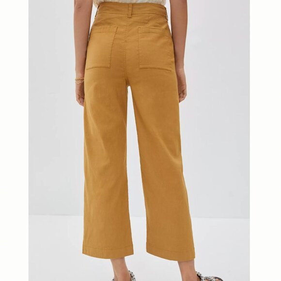 Anthropologie Maeve Colette Cropped Wide-Leg Pants - Picture 3 of 7